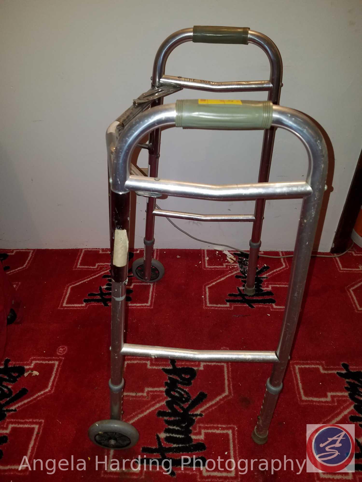 3-in-1 Commode (Reference #MDS89664KDMB), Walker, Guardian Collapsible Walker with Front Wheels
