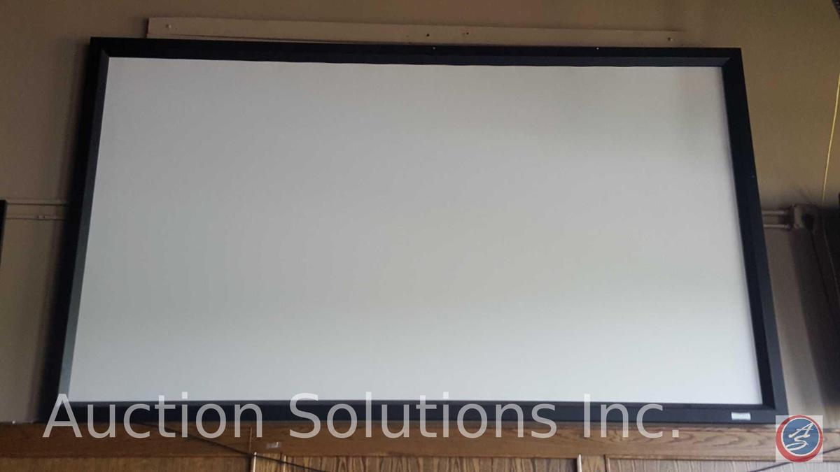 DaLite Framed Projector Screen Measuring 64" x 110" {{BUYER MUST PROFESSIONALLY REMOVE FROM WALL