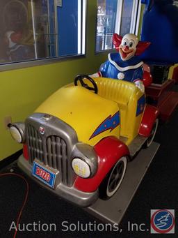 Bozo the Clown Kiddie Ride with Intercard Reader {{SOME GAMES MAY STILL HAVE COIN OP MECHANISMS