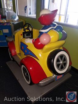 Bozo the Clown Kiddie Ride with Intercard Reader {{SOME GAMES MAY STILL HAVE COIN OP MECHANISMS