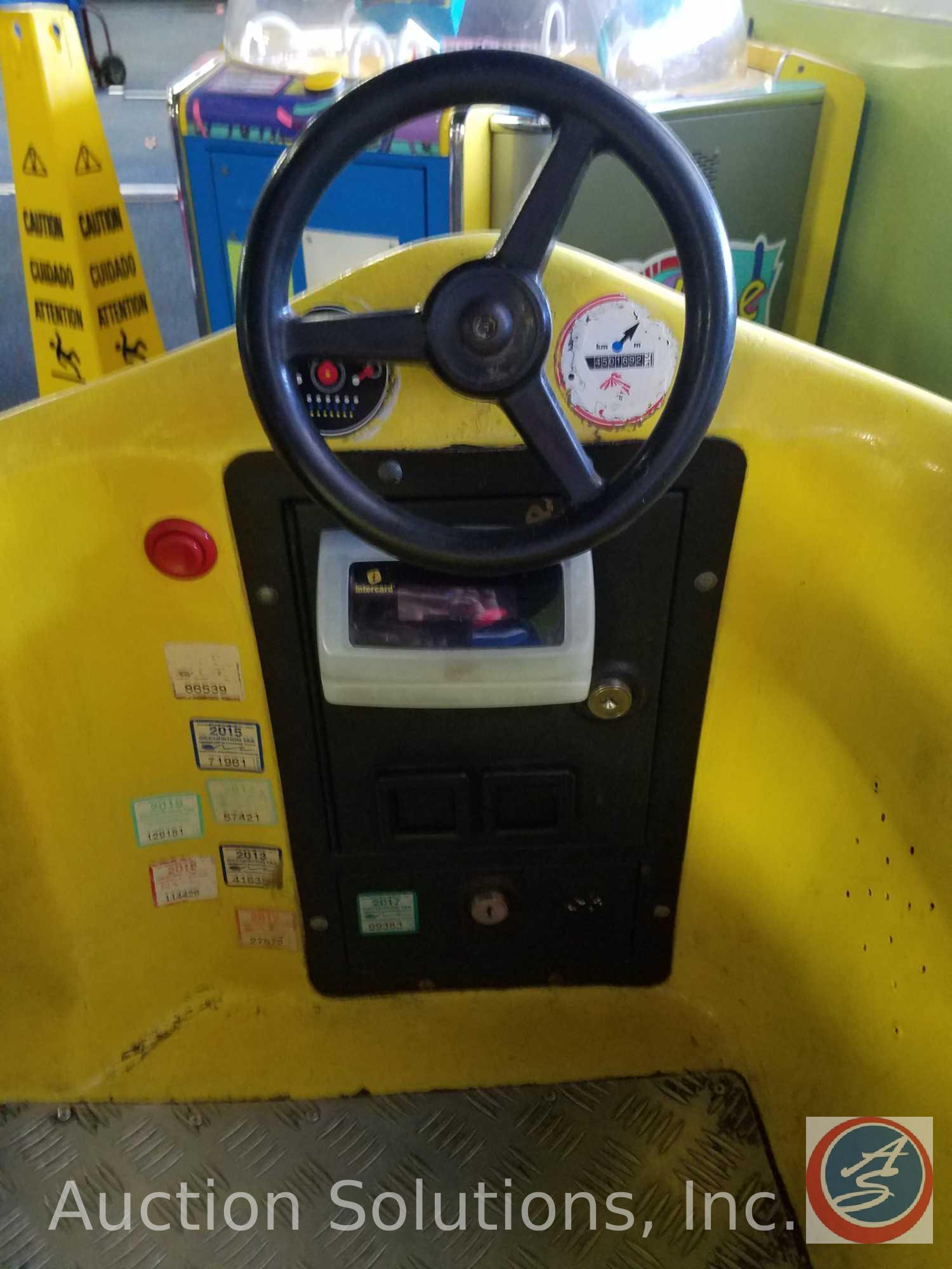 Bozo the Clown Kiddie Ride with Intercard Reader {{SOME GAMES MAY STILL HAVE COIN OP MECHANISMS