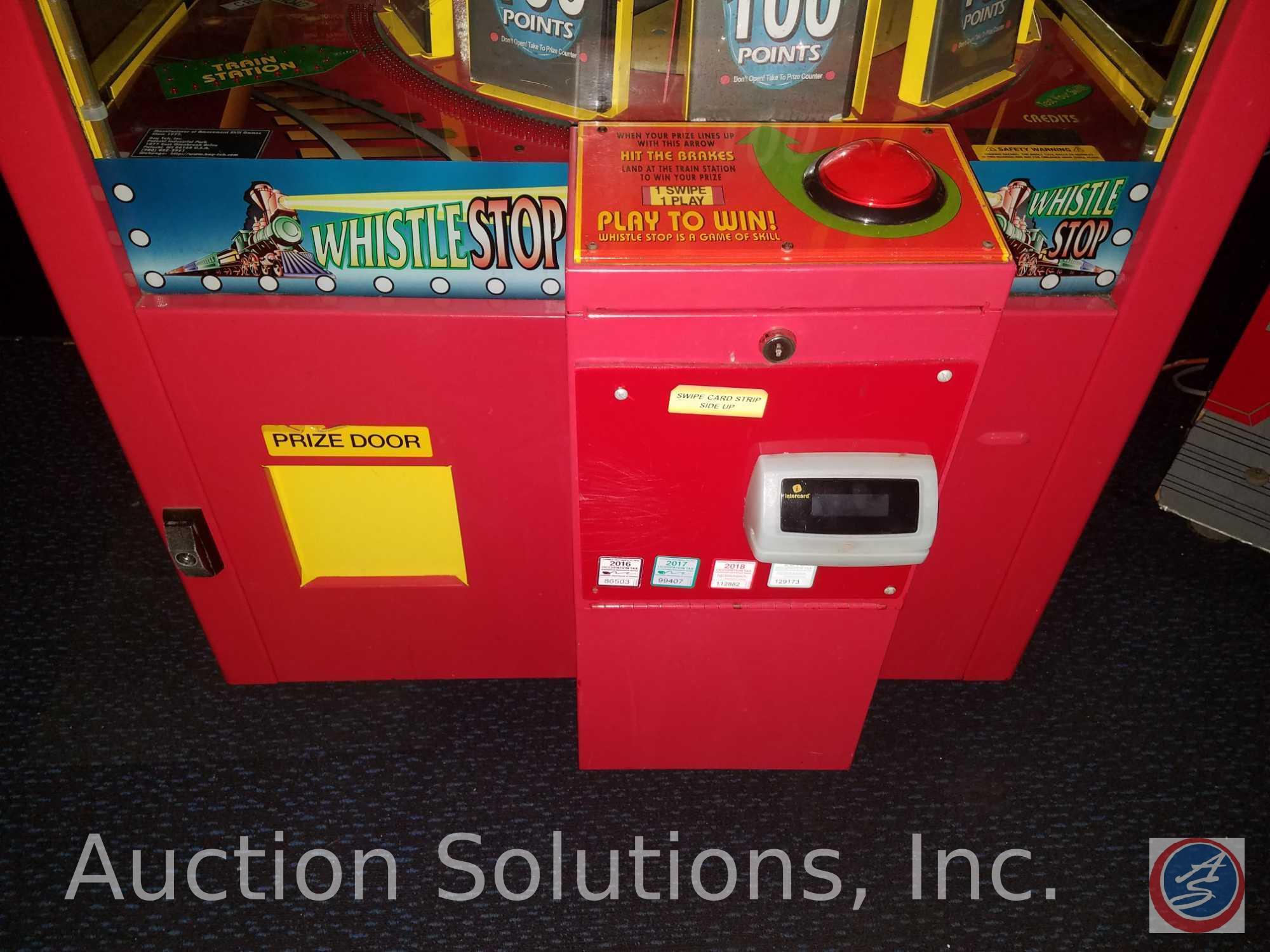 Whistle Stop DVD Prize Arcade Game with Intercard Reader {{NO MODEL OR SERIAL NO. LISTED}} {{SOME