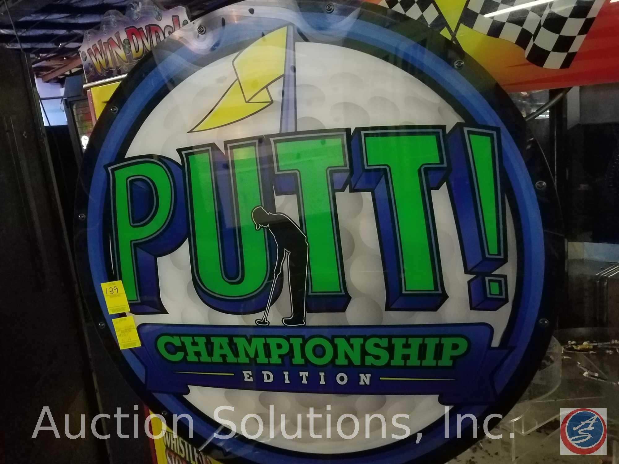 Putt Championship Edition Golf Arcade Game with Intercard Reader Serial No. Put-01092 No Model No.