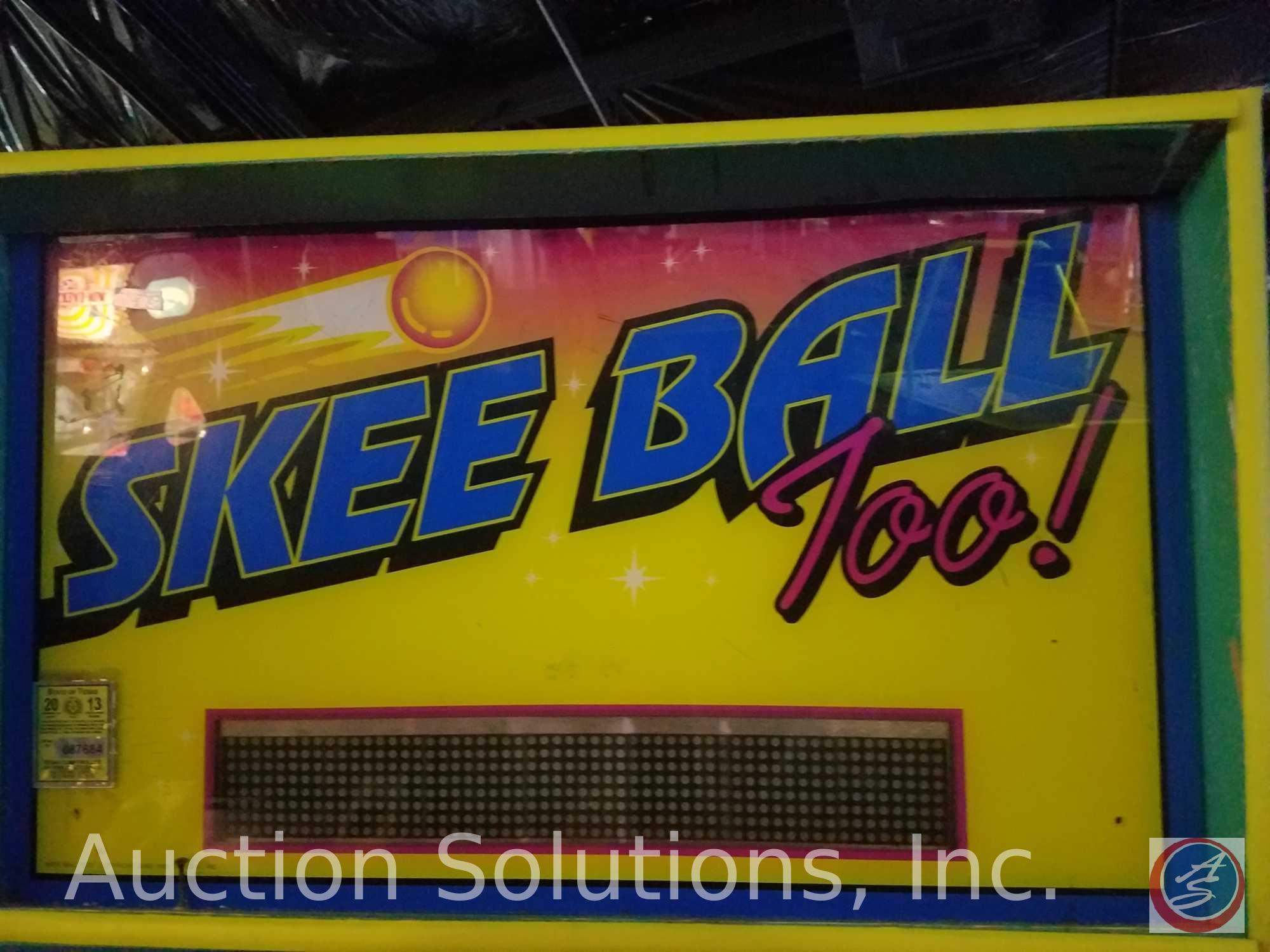 Skee Ball Too Arcade Game with Intercard Reader Serial No. 970314324 Model No. N175N3AXOJM {{SOME