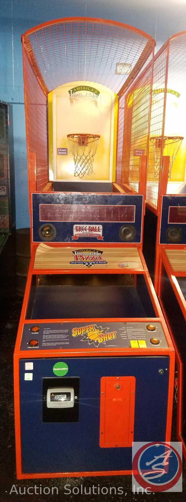 Skee Ball Super Shot Basketball Game with Intercard Reader Serial No. 01018495 {{SOME GAMES MAY