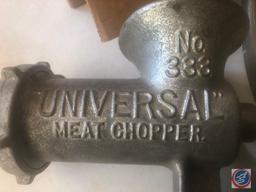 Universal Meat Chopper No. 333, Universal No. 2 Grinder, Rival Grind and Chop Model 65301, Pyrex No.