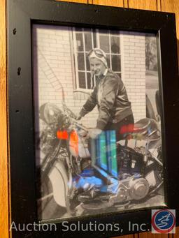 (4) Vintage Framed Photos of Motorcycles