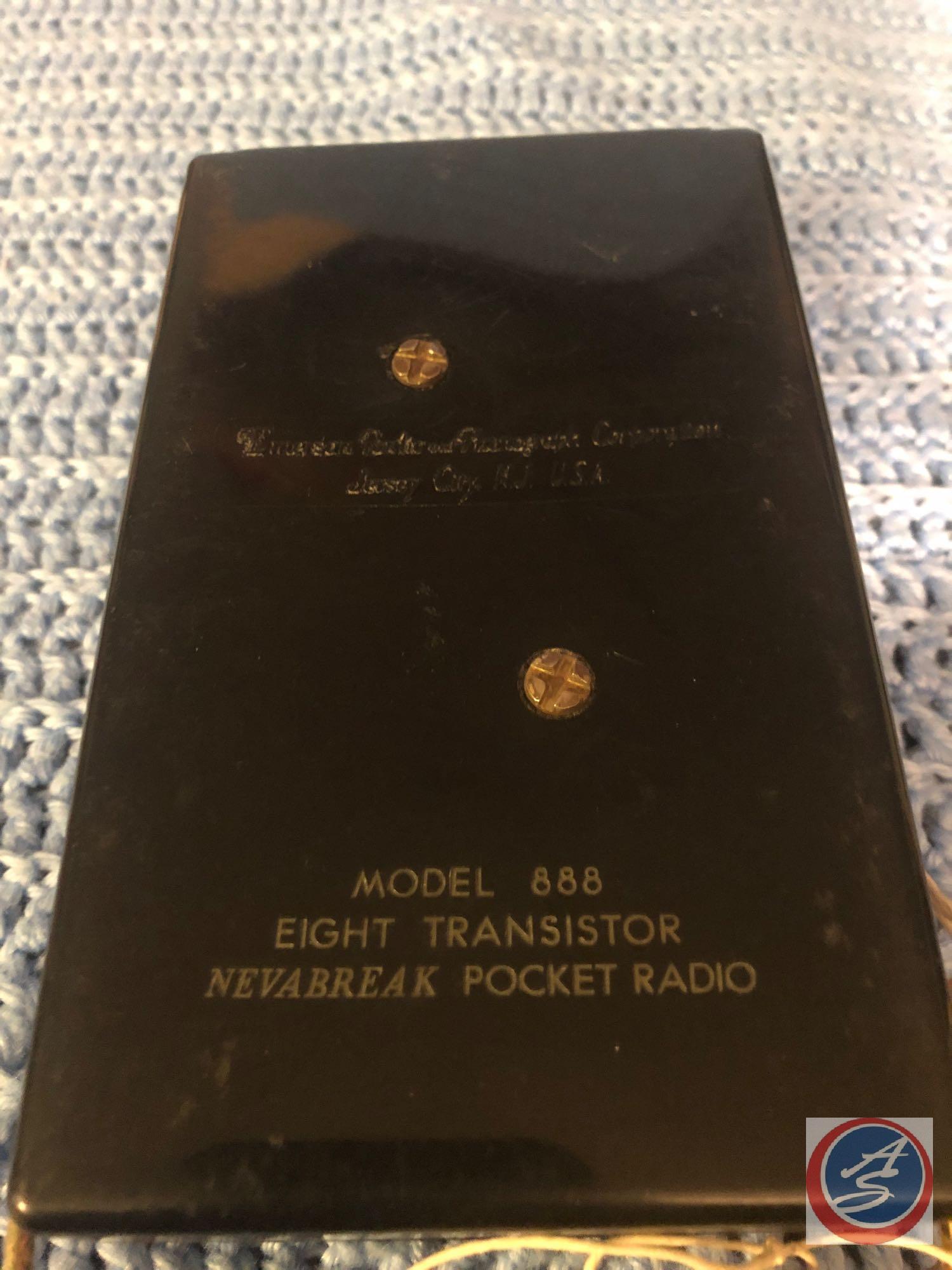 Emerson Model No. 888 Explorer Nevabreak Pocket Transistor Radio, Emerson Model No. 888 Nevabreak 8