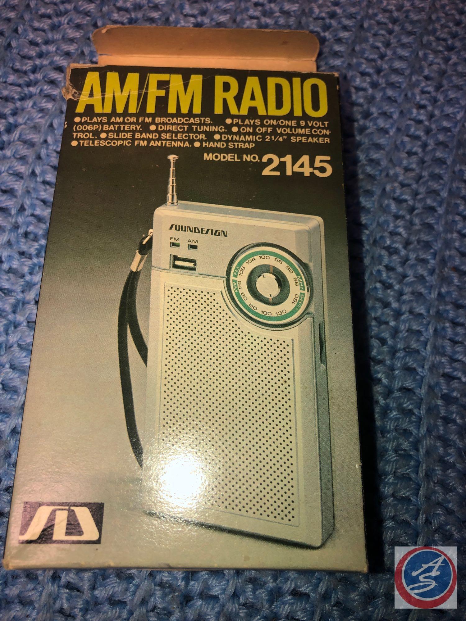 Soundesign Pocket Radio Model No. 2145 in Original Box