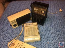 Kroy 10 Transistor Radio with Ear Bud, Precor 616 AM Transistor Radio and Solid State 7 Transistor