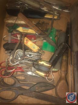 Assorted Boring Bits, Assorted Push Drill Screwdrivers, Alan Wrenches, Assorted Shears, Utility
