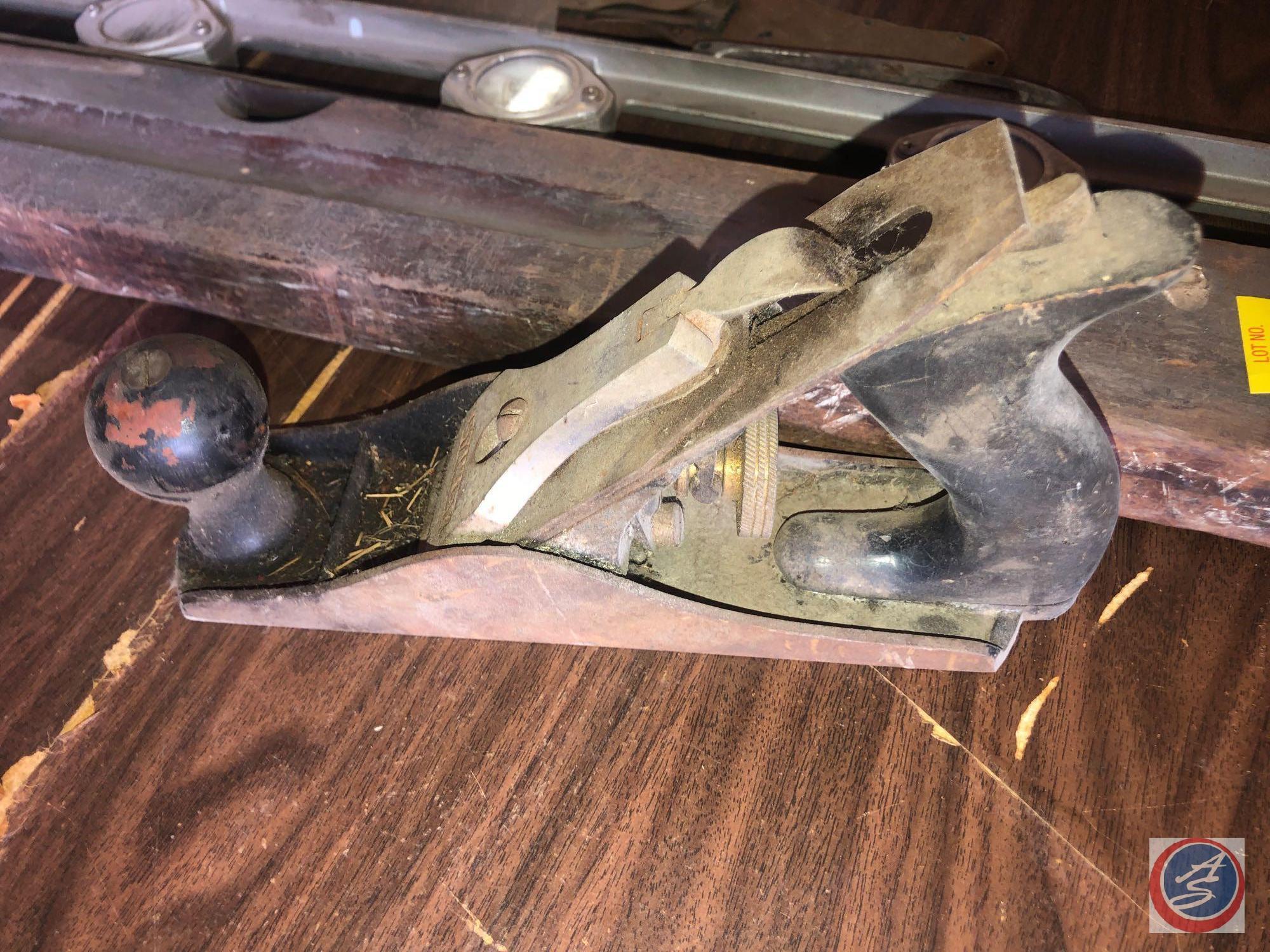 Vintage Stanley Hand Held Planer, Vintage Wooden Level, Metal Level and More