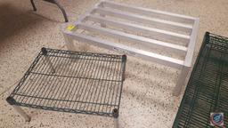 New Age Aluminum Dunnage Rack 36 x 24 x 12 in.; and 24 x 18 x 10 in. NSF Rack