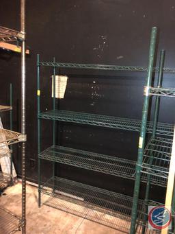 {{4X$BID}} Metro Antimicrobial Four Tier Wire Shelving Unit Measuring 60" X 14" X 72", Metro