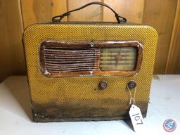 Philco Portable Tube Radio Model 41-84T [[MAY HAVE WATER DAMAGE]]