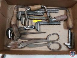 Vintage Hand Tools - Draw Knife, Brace, Snips, and More
