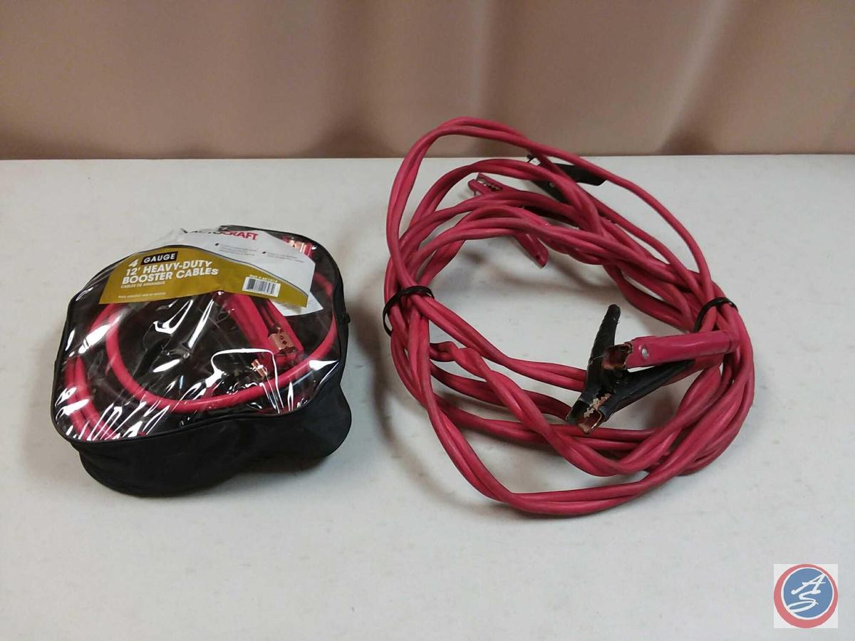 Auto Craft 4 Gauge 12' Heavy Duty Booster Cables, and Another Set of Jump Cables