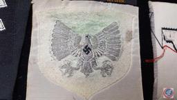 (9) German WWII Military Cloth Insignia Grouping. Includes: Hitler Youth HJ; Deutsches Youth Flag