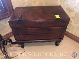 Side Table Chest Measuring 23" X 13" X 20" and Floor Lamp Measuring 62" Tall