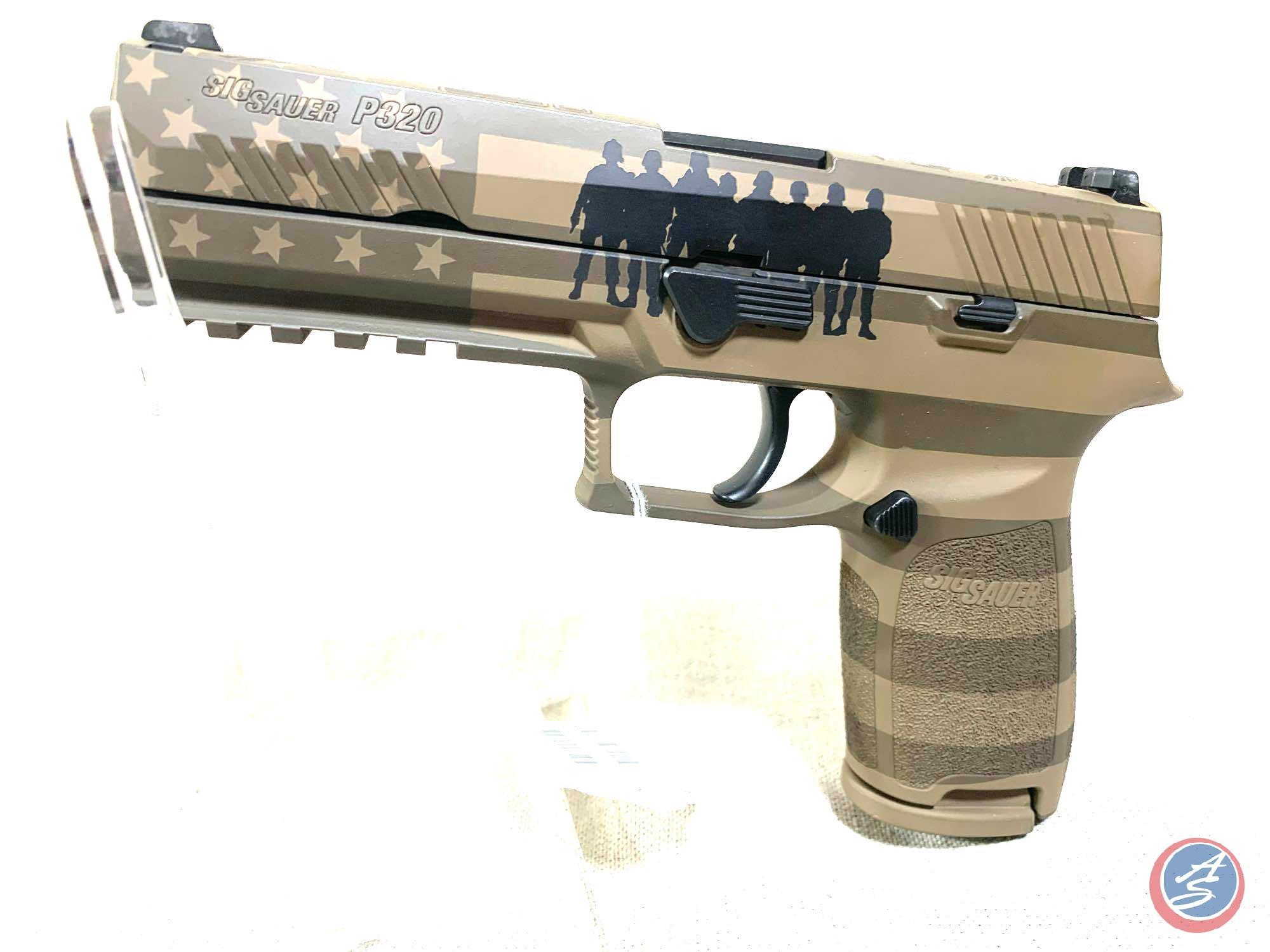 SIG P-320 EFNRA 2020 ARMED FORCES TRIBUTE 9MM Caliber. 9 x 19 Barrel Length. 4.7 Inch Capacity 21