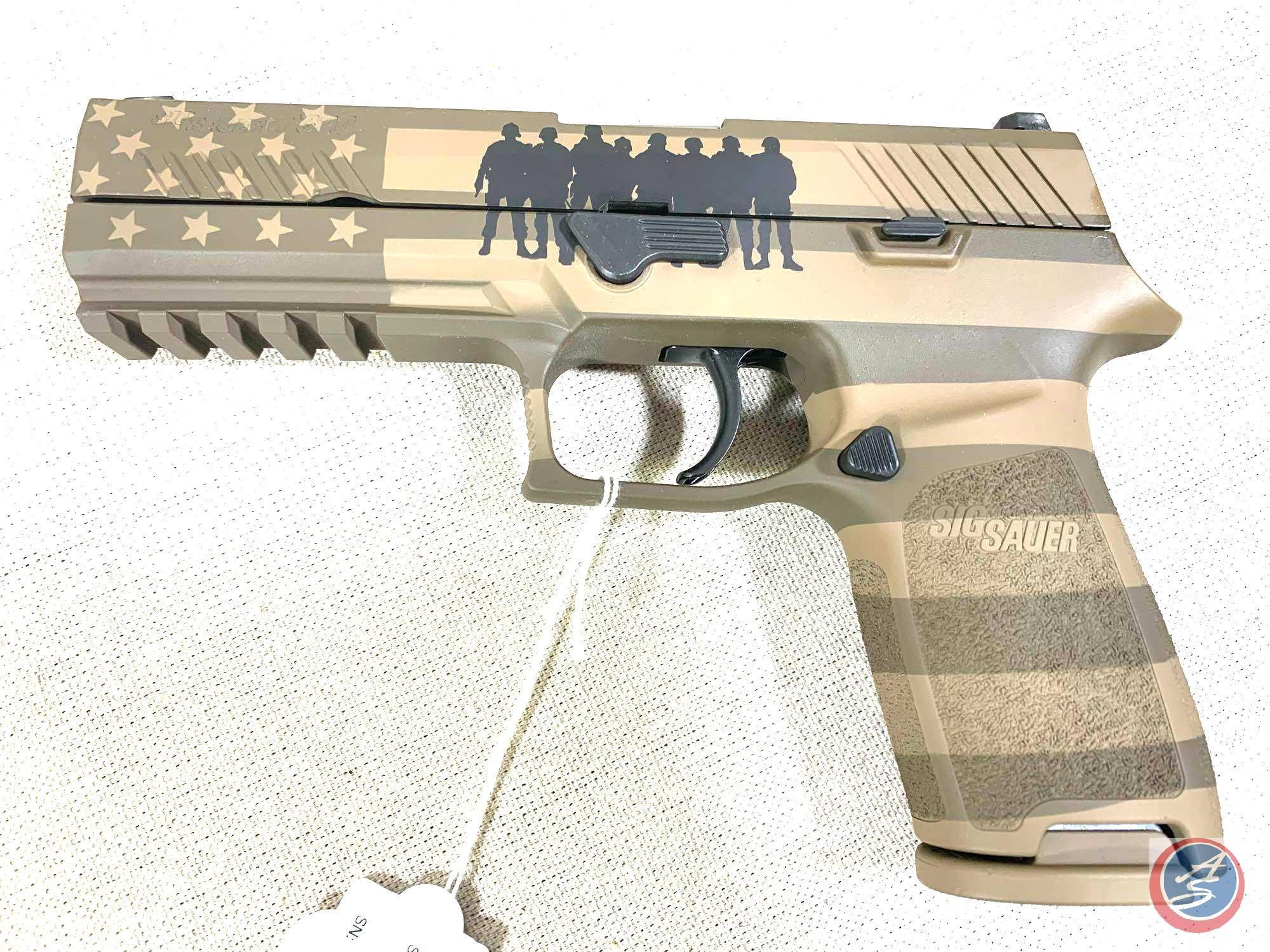 SIG P-320 EFNRA 2020 ARMED FORCES TRIBUTE 9MM Caliber. 9 x 19 Barrel Length. 4.7 Inch Capacity 21