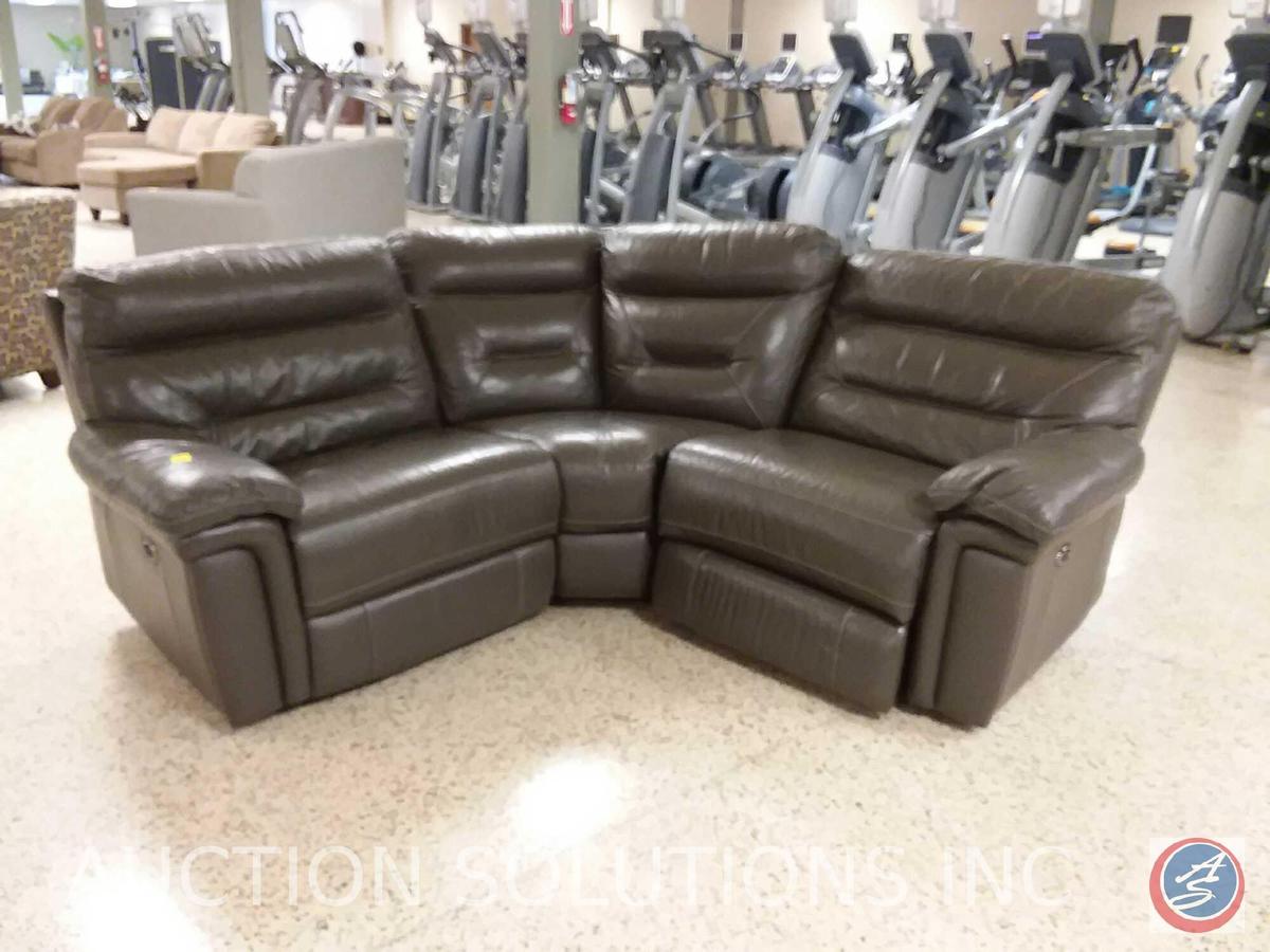 Faux Leather 3-Seat Electric Reclining Sofa (Recliner Motors DO NOT WORK)