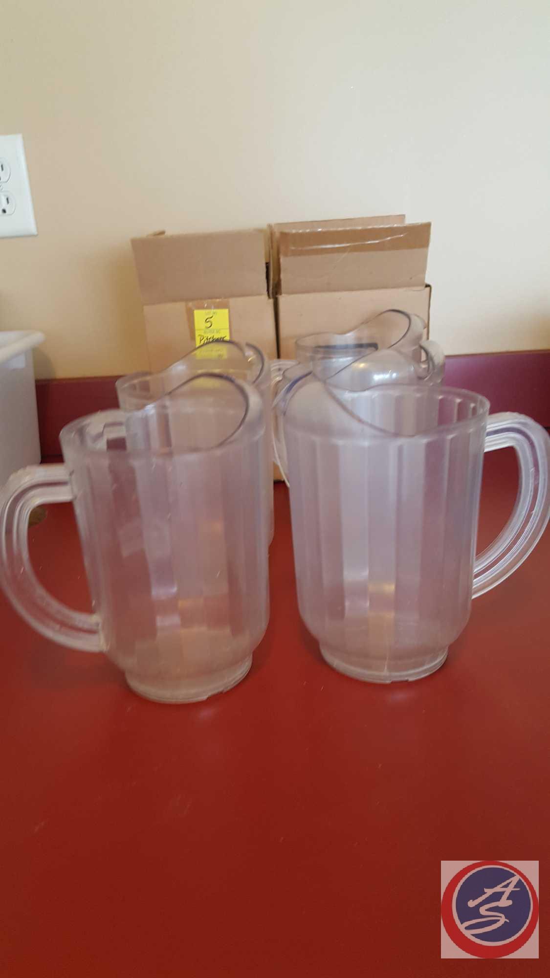 (2) Lipton Pitchers New in Box and (5) Water Pitchers