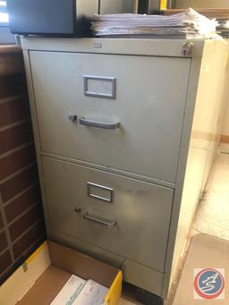 Hon Two Drawer Filing Cabinet with Keys Measuring 18 1/4" X 26 1/2" X 29"