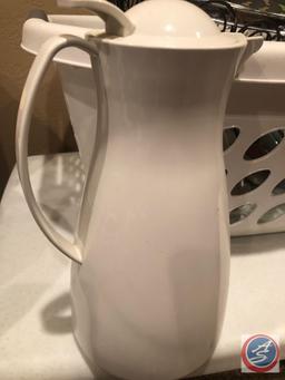 Pampered Chef Coffee Pitcher, Large Bowls, Pan Lids, Other Kitchen Supplies