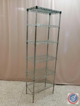 24" X 18" X 74.5" Six Tier Metal Shelf