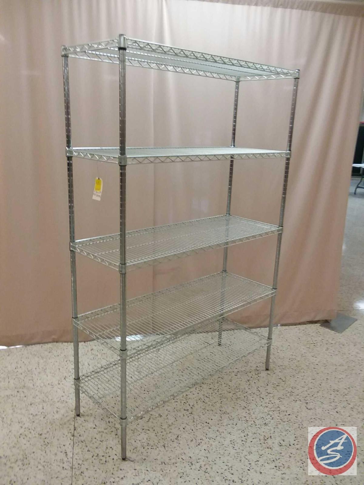 48" X 18" X 74.5" Five Tier Metal Shelf