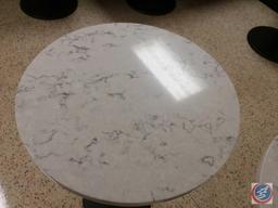 {{2X$Bid}} 26.5" X 42.5" Round Marble Tables