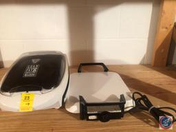 Lean Mean Fat Grilling Machine George Foreman Model No. GR-20BW, Corning Ware Electrometric Skillet