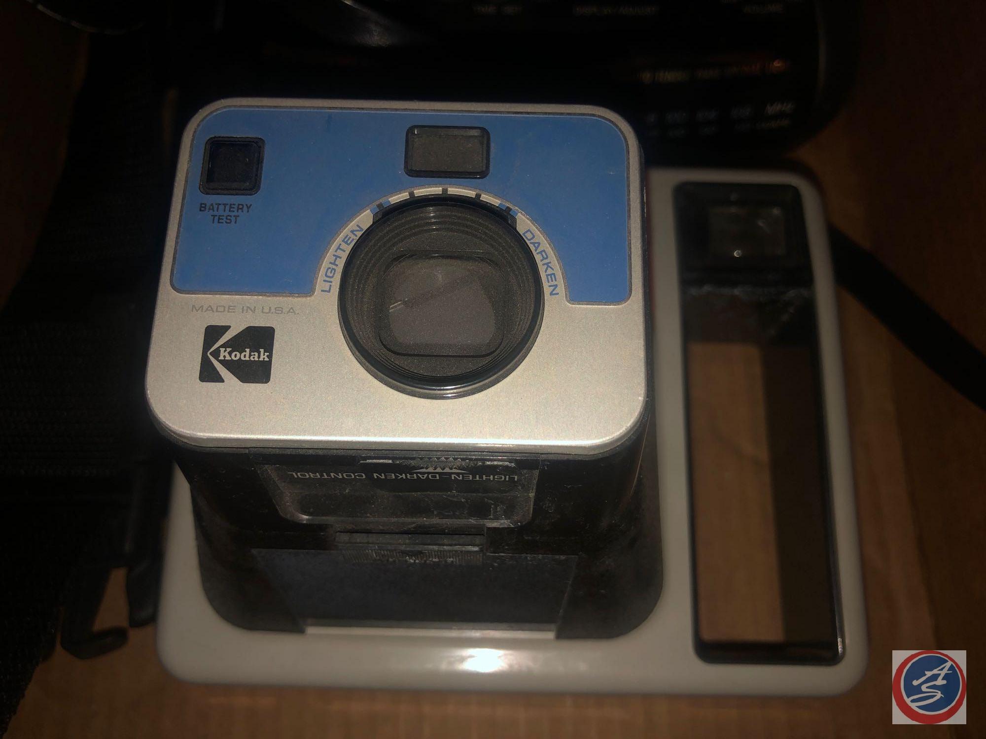 Vintage Kodak Camera, Panasonic Radio, Deville Binoculars
