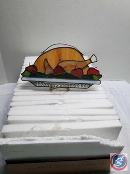 Lot New 10 Turkey stained glass Wall Hanging Kitchen Decor