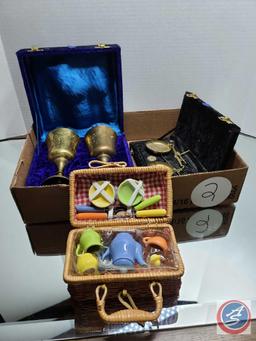 brass cup set, scale and Mini picnic