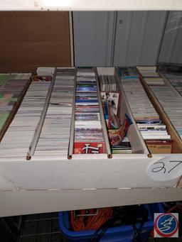 4 big flats of mostly baseball cards