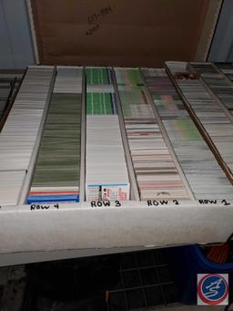 4 big flats of mostly baseball cards