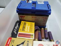 Lot Vintage Shotgun Shell Lot and Power Wheels Battery