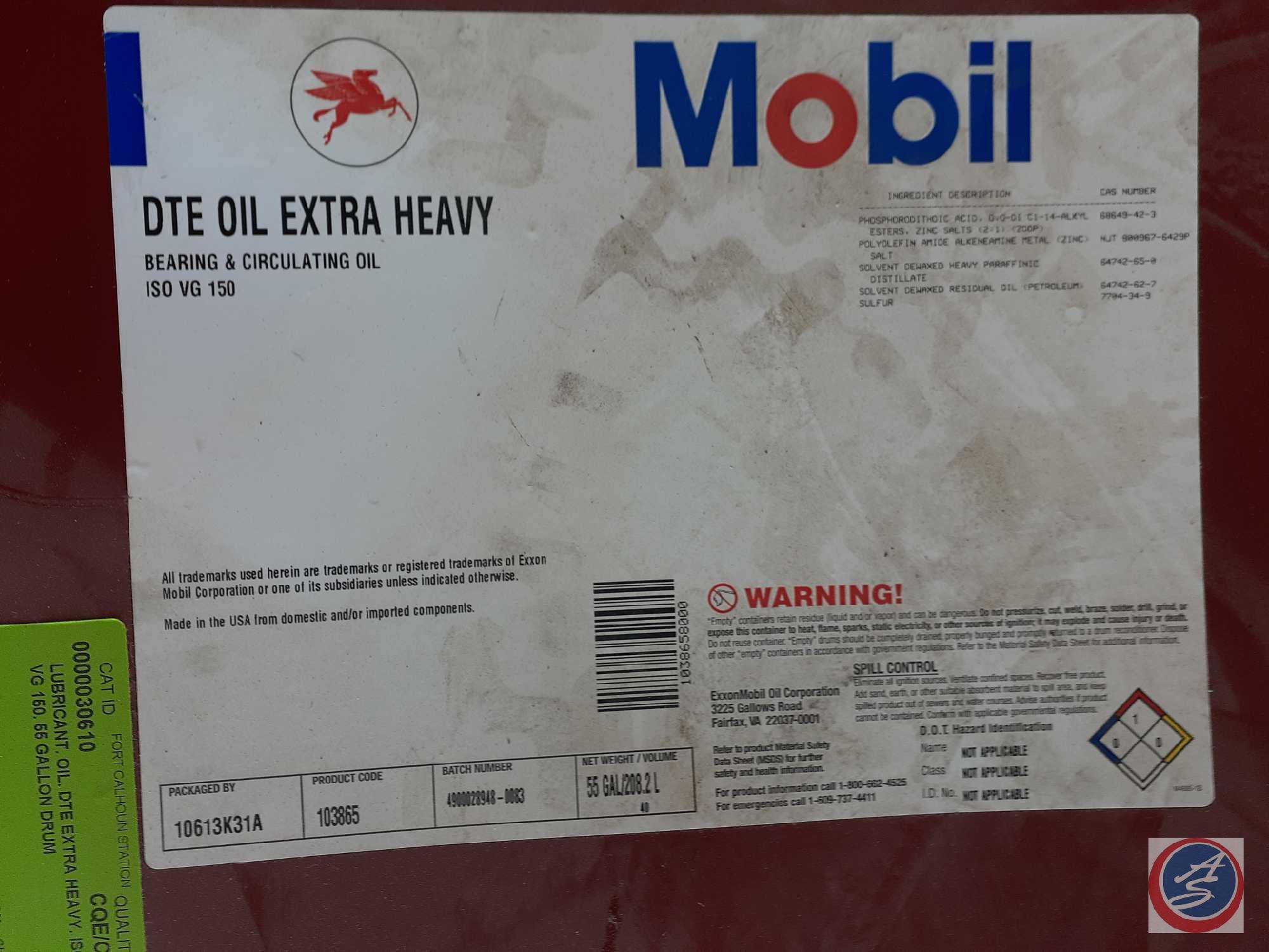 Mobil DTE Bearing Oil Extra Heavy (4) (2 unsealed empty) (2 sealed)