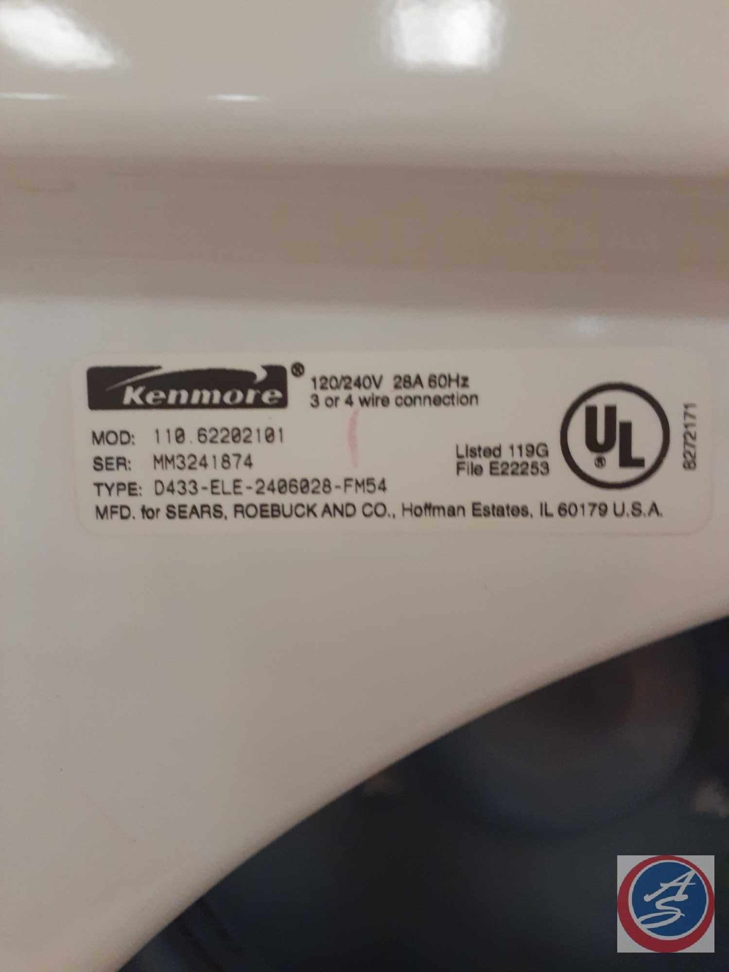 Kenmore Dryer Model No. 110.62202101