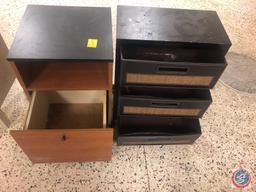 Rolling File Cabinet w/ One Drawer Measuring 15 1/2'' x 14 1/2'' x 22'', Three Drawer Storage