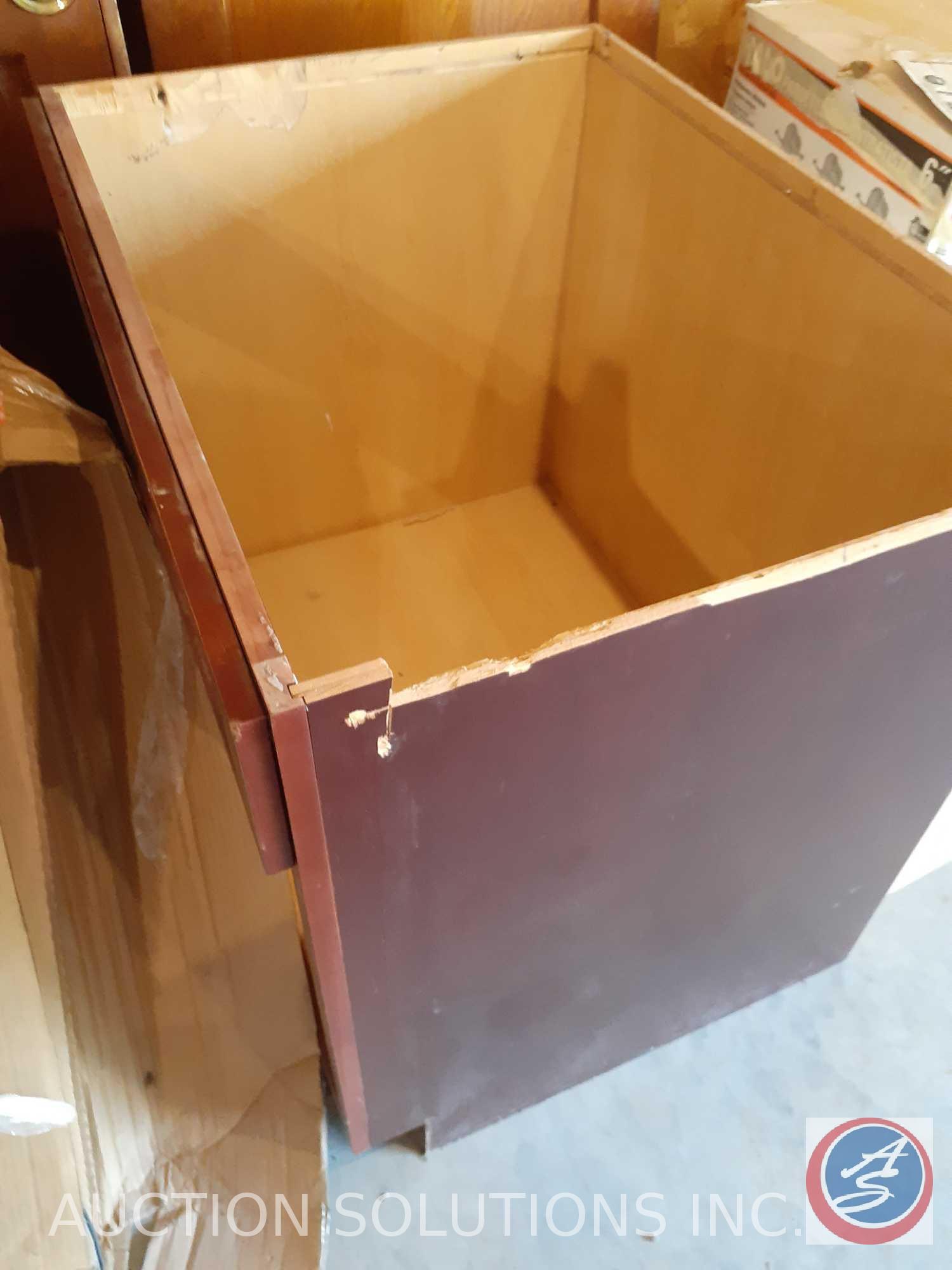 Wood Cabinet Base with One Drawer and No Door Measuring 36" X 28" X 34.5", Wood Cabinet Top