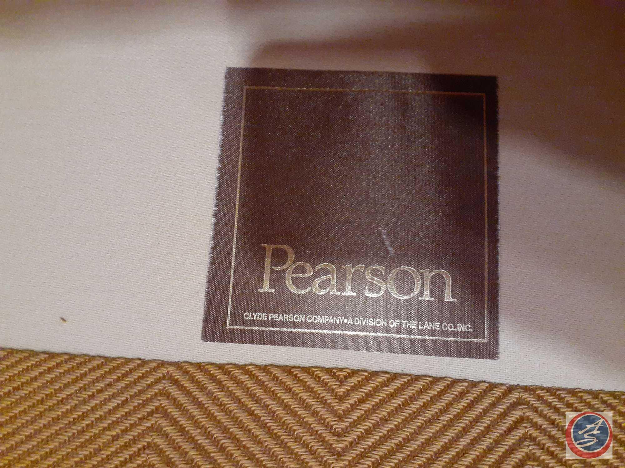 {{2X$Bid}} Pearson Chair with Nailhead Accents 35" X 38" X 48" and Matching Pearson Love Seat 76" X