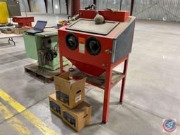 Central Pneumatic Sand Blast Cabinet and 2.5 boxes of Walnut Shell Media