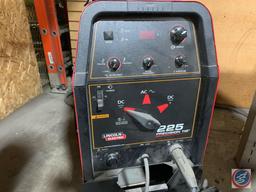 Lincoln Electric Precision TIG 225 TIG welder with assorted electrodes.