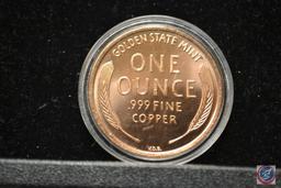 1909 S Golden State Mint Oversized penny .999 Fine Copper V.D.B.