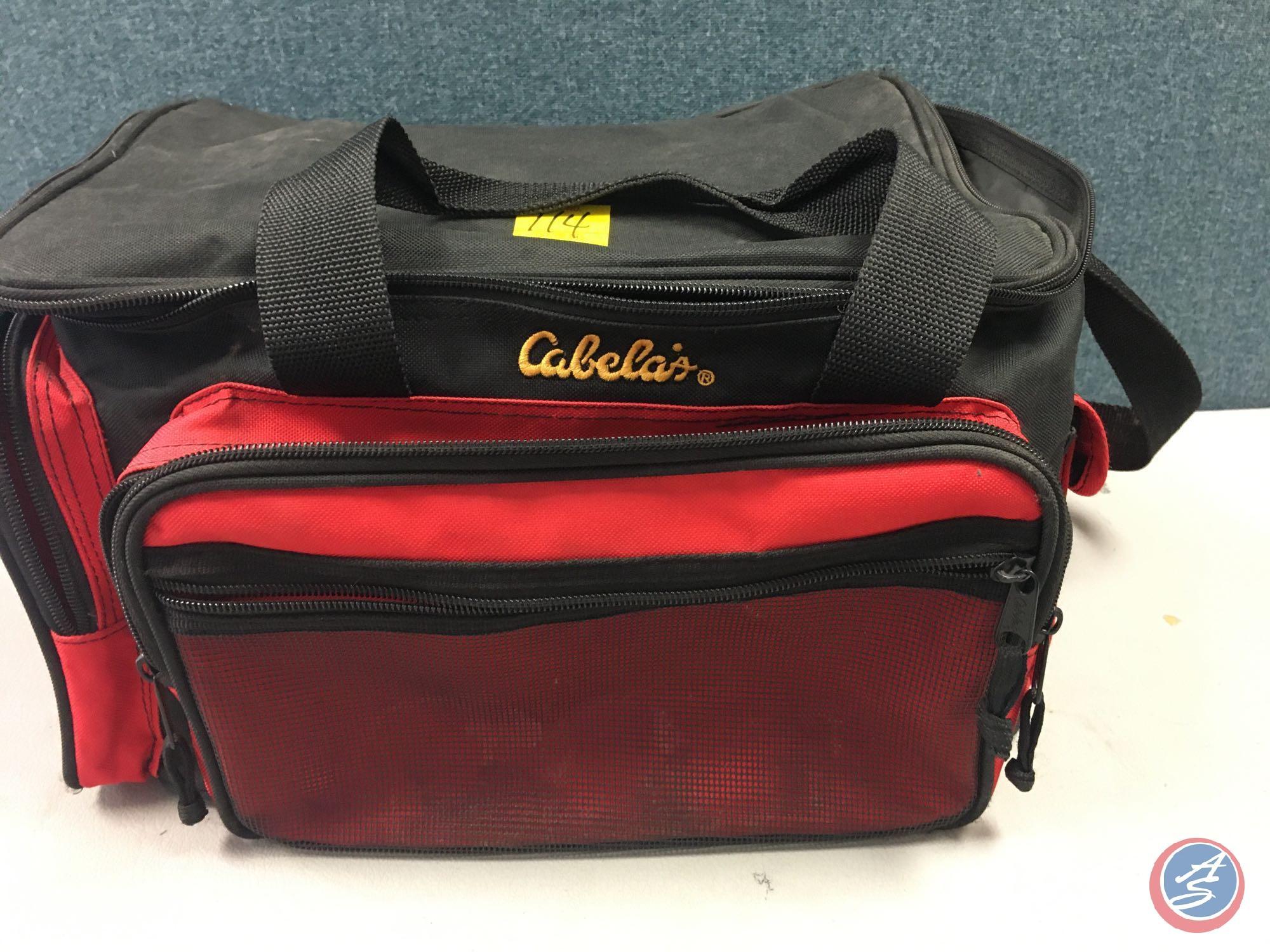 Cabela?s tackle storage bag w/contents included - Lures of the various types, Hooks, Weights, and