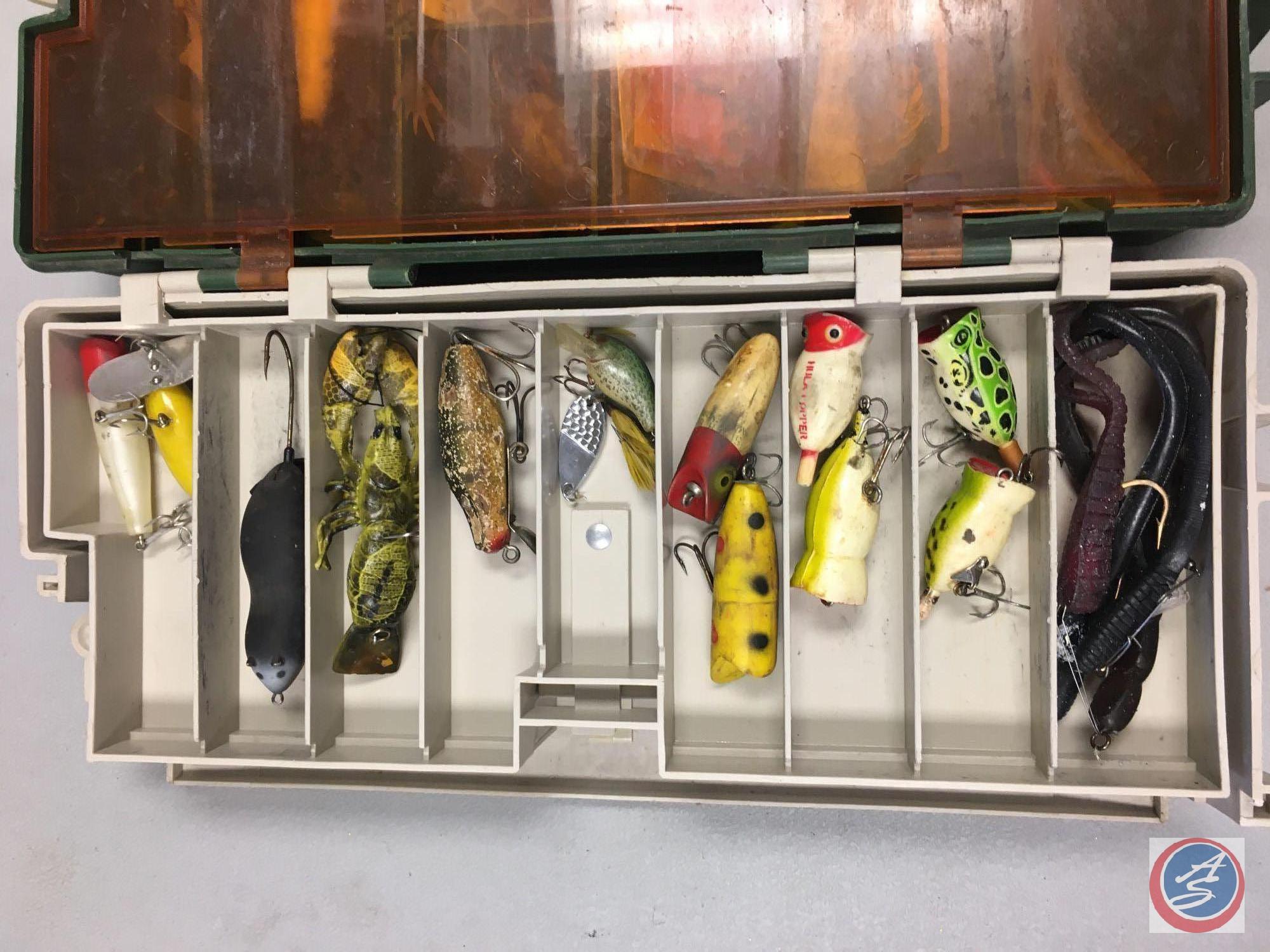 Plano 767 plastic tackle system storage trays w/contents included - Lures of the various types,