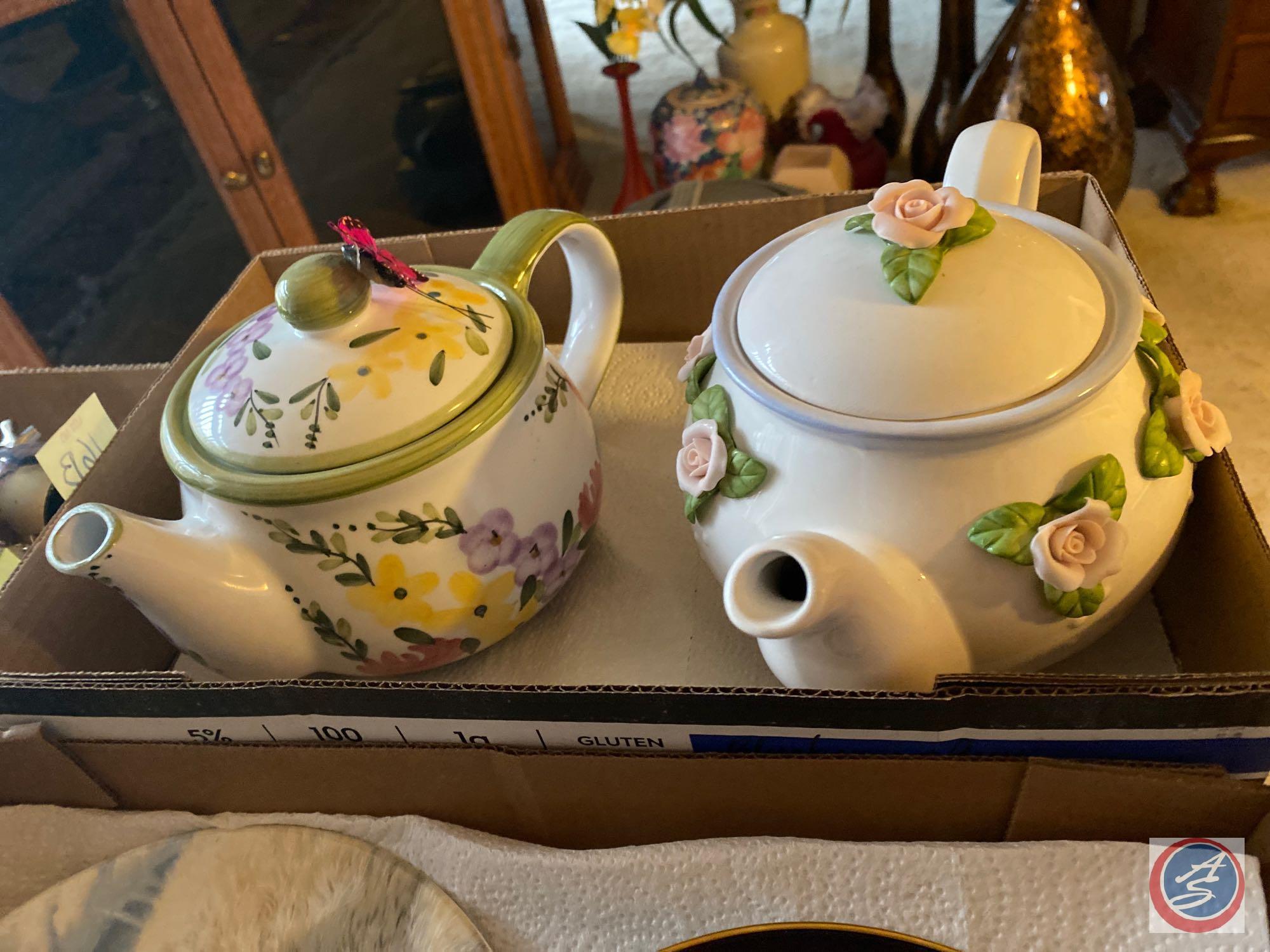 Decorative Tea Pots, Collectors Plates, Candle Stick Holders, Glass Vases, More